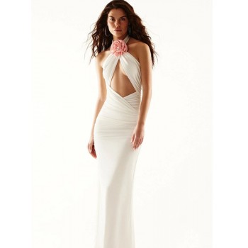 3D Flower Hollow Out Backless Women's Dress | Sleeveless Bodycon Maxi Dress ross dress for less